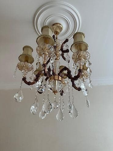ev ucun led isiqlar: Çılçıraq, 6 lampa, Metal — 1