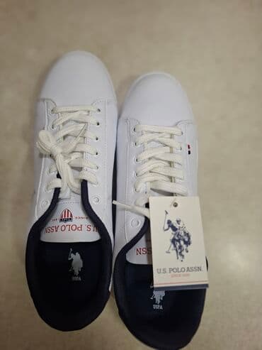 U.S. Polo Assn. kişi krossovkası - Rəng: ağ, içlik hissəsi tünd