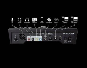 аккумулятор 6v: M-Audio M-Game RGB Dual ( Yayıncılar üçün Səs Kartı TikTok / Twitch — 4