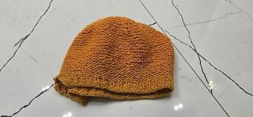 Toxunma papaq — əl işi - Rəng: bal rənginə çalan narıncı - Material — 2