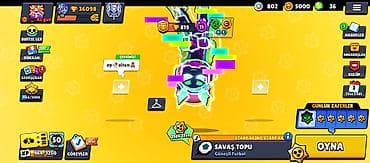 Brawl Stars oyun hesabı - Kubok sayı: 36,098a - Qızıl: 5,000 - Cems