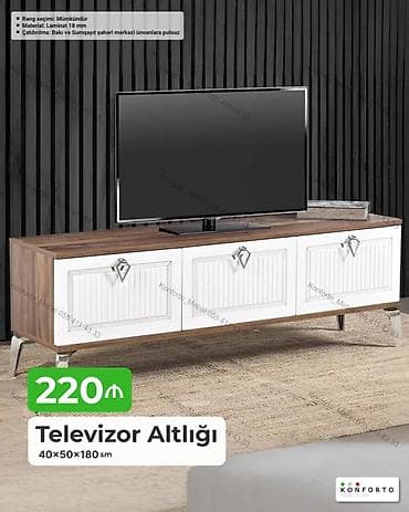 Televizor altlığı – Konforto Ölçülər: 40 × 50 × 180 sm Material: 18 — 1