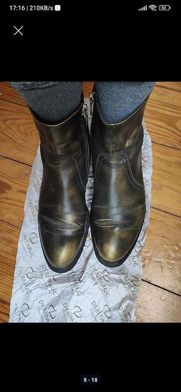 kişi botu: Ölçü: 39, rəng - Qəhvəyi, İşlənmiş — 9