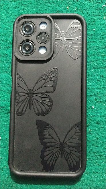 Elektronika: Məhsul: Qara telefon örtüyü – kəpənək naxışlı - Material: Yumşaq — 1