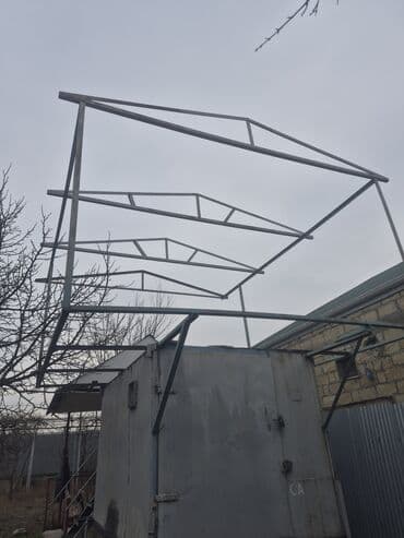 divar saat sekilleri: Metal karkaslı kölgəlik/üst örtük konstruksiyası - Material — 7