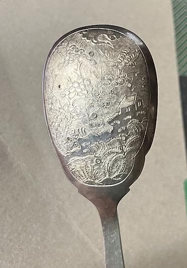 Старинный вьетнамский серебро. 875пр. 
154 гр 
Длина 17 см — 9