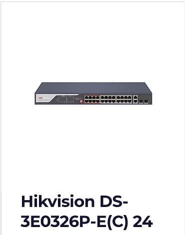 Hikvision DS-3E0326P-E(C) 24-port PoE şəbəkə keçidi - 24 x 10/100 at lalafo.az Hikvision DS-3E0326P-E(C) 24-port PoE şəbəkə keçidi - 24 x 10/100