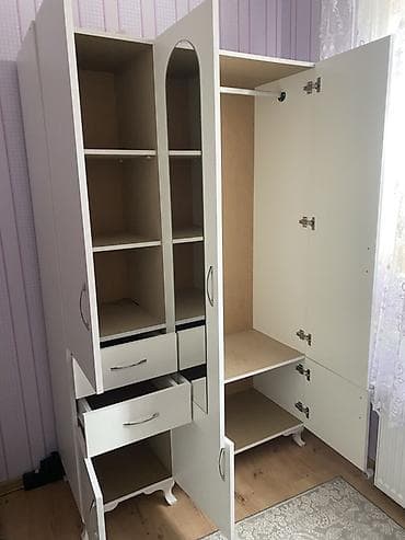 top qapi qapilari: 3 qapılı, Güzgülü, Ağ, Açılan, Düz dolab — 2