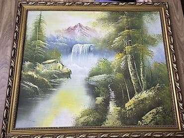 qizil sekilleri: Yağlı boya peyzaj tablo - Texnika: Kətan üzərində yağlı boya - Mövzu — 1