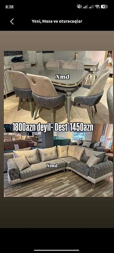 stullar satilir: Yeni, Künc divan, Qonaq otağı üçün, Açılmayan — 1