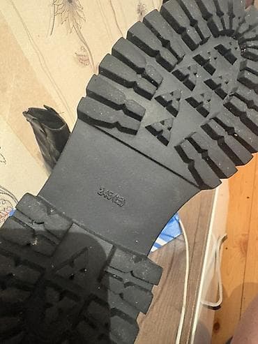 qış qısa botinkalar: Qara dəri botlar - Material: hamar qara dəri (üst hissə), qalın — 5