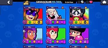 penceler: Brawl Stars oyun hesabı - Kupa: 45 556 - Prestij: 13 - Toplanan — 3