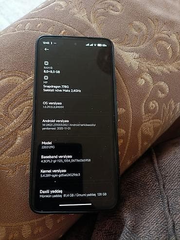 philips xenium w8500: Xiaomi 12 Lite, 128 GB, rəng - Qara, 
 İki sim kartlı — 6