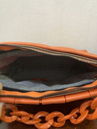 Toy paltarları və aksesuarları: Narıncı rəngli çiyin/çapraz çanta - Material: yumşaq eko‑dəri - Rəng — 3