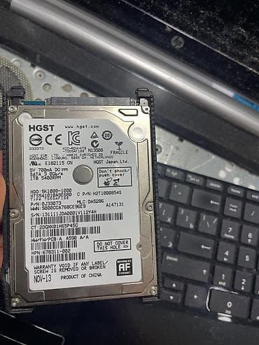 Noutbuk və netbuklar: Daxili Sərt disk (HDD) Hitachi, 1 TB, 5400 RPM, 2.5" — 1