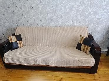 ofis divan: İşlənmiş, Divan, 2 kreslo, Bazalı, Açılan — 1