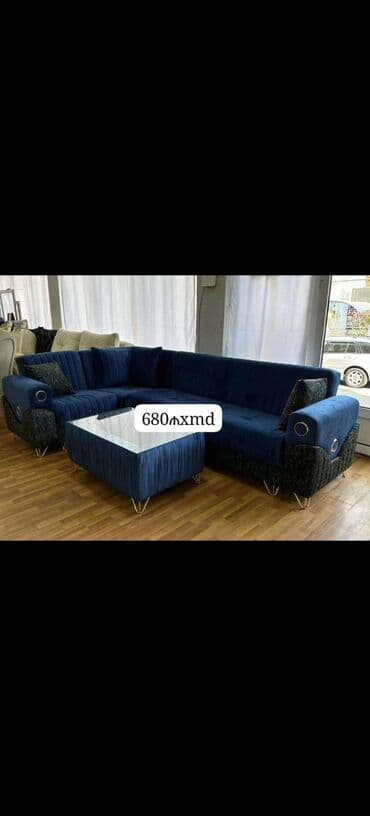 угловые диваны в баку: Угловой диван, Раскладной, Ткань — 43