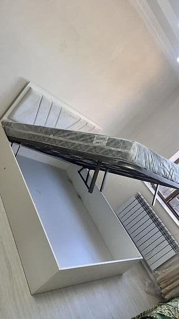 Ev üçün mebel: Yeni, İkinəfərlik çarpayı, Bazalı, Matras ilə, Siyirməsiz, Azərbaycan — 2