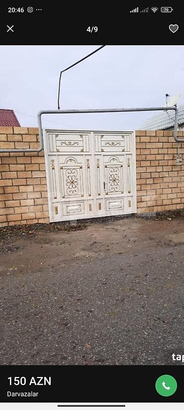 taxta dekor: Dəmir Həyət darvazası, Yana açılan, Mexaniki, Qapı ilə, Kredit yoxdur — 1