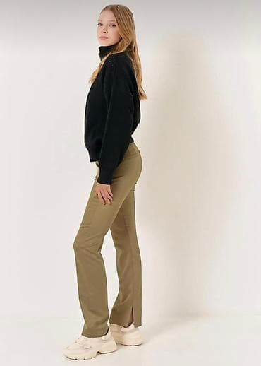 Jimmy Key yüksək bel saten şalvar, yeni etiketli, S, 36 bədən — 2