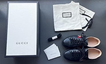 nike air force: Satılır: Orijinal Gucci Ace Embroidered Sneaker (Black) Ayaqqabı cəmi — 3