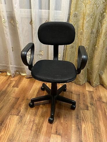 Ofis oturacaqları: Ofis/kreslo tipli iş stulu - Rəng: qara - Material: parça oturacaq və — 2