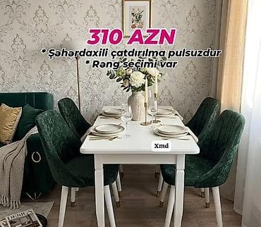 Mətbəx üçün, Açılmayan, Dördbucaq masa, 4 stul lalafo.az -da Mətbəx üçün, Açılmayan, Dördbucaq masa, 4 stul
