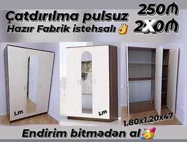 ucuz dolablar: *_dolab bir ədəd qaldı📌_* _*fabri̇k i̇stehsali*_ qiymət : *250₼*²⁰ — 1