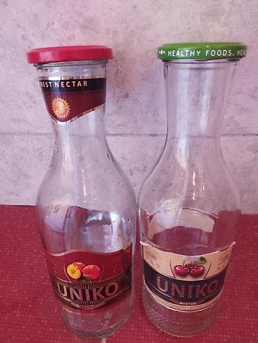 icki: UNIKO şirə butulkaları – 20 ədəd şüşə qab - Material: qalın, şəffaf — 1