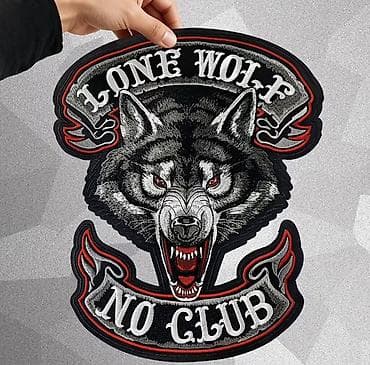 kar: Məhsul: “Lone Wolf – No Club” böyük arxa çapma (nakışlı paça) - — 1