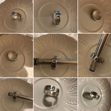 585 prob qızıl qiymeti: Alyans, Üzük, Bvlgari, Gümüş, 750 Əyar, Akvamarin, 0.51-1.00 Karat — 3