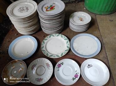 karaca azerbaycan qab qacaq: Boşqablar, 1 əd, rəng - Ağ, Şüşə, Rusiya — 2