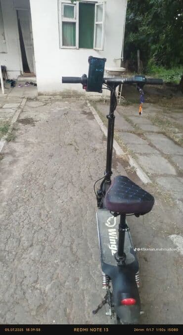 самокат электрический: Elektrik skuter – Wingz markalı Xüsusiyyətlər: - Oturacaqlı model — 4
