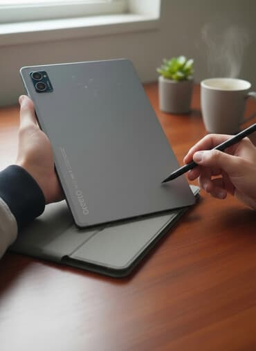 Oteeto planşet Xüsusiyyətlər: - Gümüşü metal gövdə, nazik və yüngül