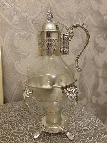 Кухонные принадлежности: Çay üçün qrafin altda şam ilə — 1