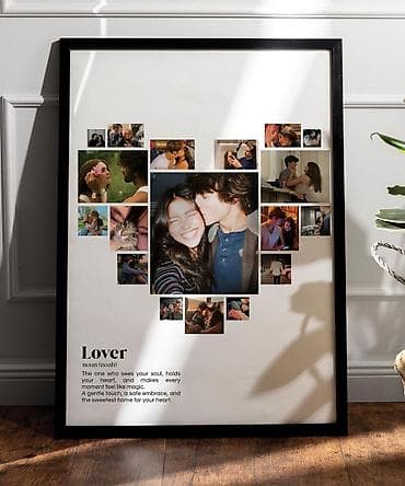 Kişisəl foto kolaj posterləri – fərdi dizaynlı çərçivəli hədiyyə -