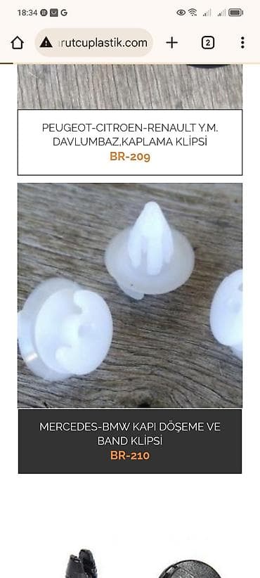 Крепежные изделия: Məhsul: Avtomobil plastik bərkidici klipslər (panjur və davlumbaz — 10