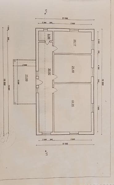 glock 17 oyuncaq: 10 sot torpaqda yerləşən 2 mərtəbəli bağ evi. - Ümumi ölçü: 9,1 m x — 3
