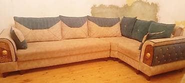 kitab dolabi: Künc divan, İşlənmiş, Açılan, Bazalı, Vеlur parça, Çatdırılma yoxdur — 1