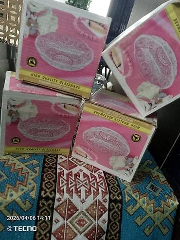 mekteb levazimat: Şüşə qab dəsti – Tezedir 1 Packasi 8- manat icnde 6 eded her — 1