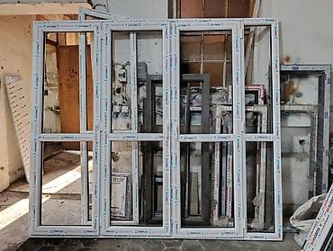PVC pəncərə çərçivələri – Turkplast profilləri 2 qat şüşə ilə balkon — 1