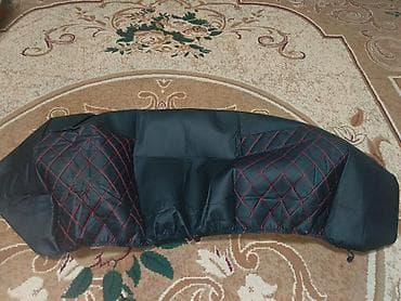 oturacaqlari: Avtomobil oturacaq örtükləri dəsti - Rəng: qara, qırmızı romb tikişli — 5