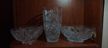 qab qacaq: Büllur qab-qacaq dəsti - Şəkillərdəki dəst müxtəlif ölçülü kəsimli — 5