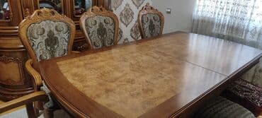 bufet bileceri: Qonaq otağı üçün, Açılmayan, Dördbucaq masa, 8 stul — 10