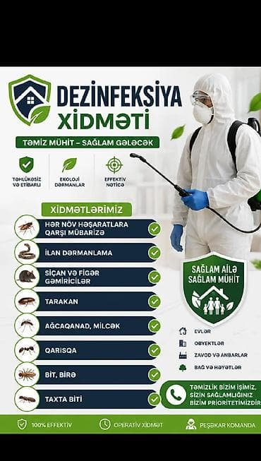 qarisqa: Dezinfeksiya və zərərvericilərə qarşı mübarizə xidməti Xidmət — 1