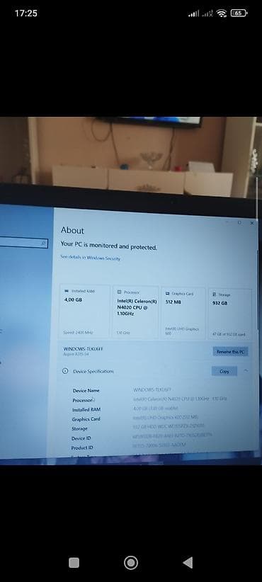 Acer: Acer Aspire A315-34 noutbuk Texniki göstəricilər: - Prosessor: Intel — 3