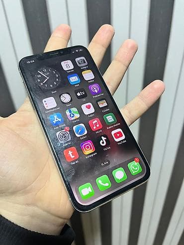 IPhone X, 64 GB, Ağ, Qırıq