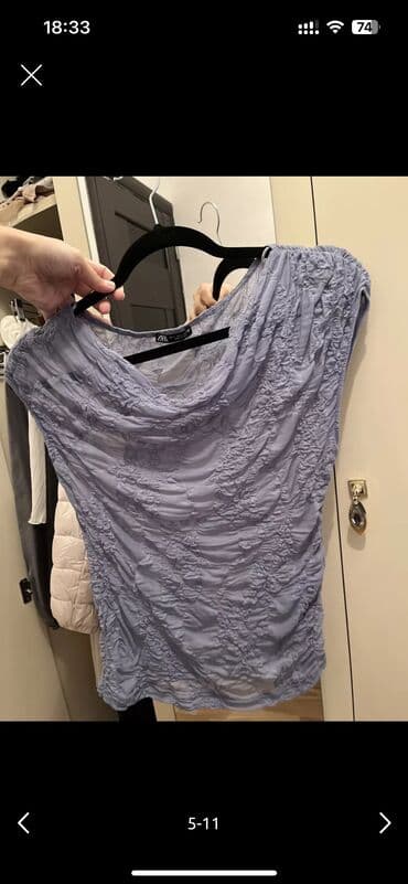 sədərəkdə kişi geyimləri: Futbolka, Zara, M, rəng - Mavi — 8