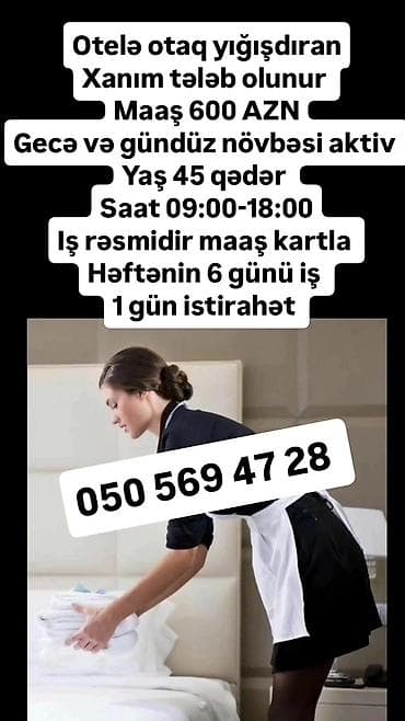 operator teleb olunur: Xadimə tələb olunur, Aylıq ödəniş, 30-45 yaş — 2