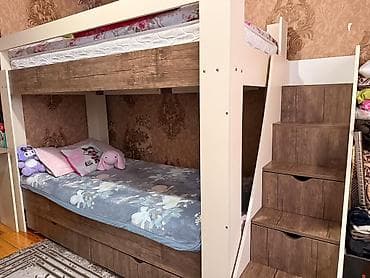 carpayi olculeri: Oğlan və qız üçün, Çarpayı, Matras ilə, Siyirməli, Laminat — 3